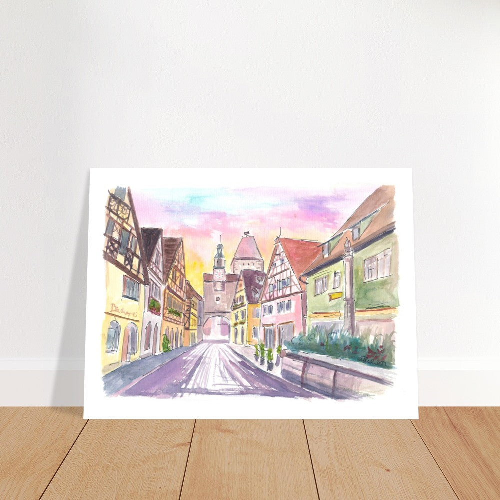 Rothenburg Tauber Medieval Feelings with Markusturm and Rödergasse - Limited Edition Fine Art Print -