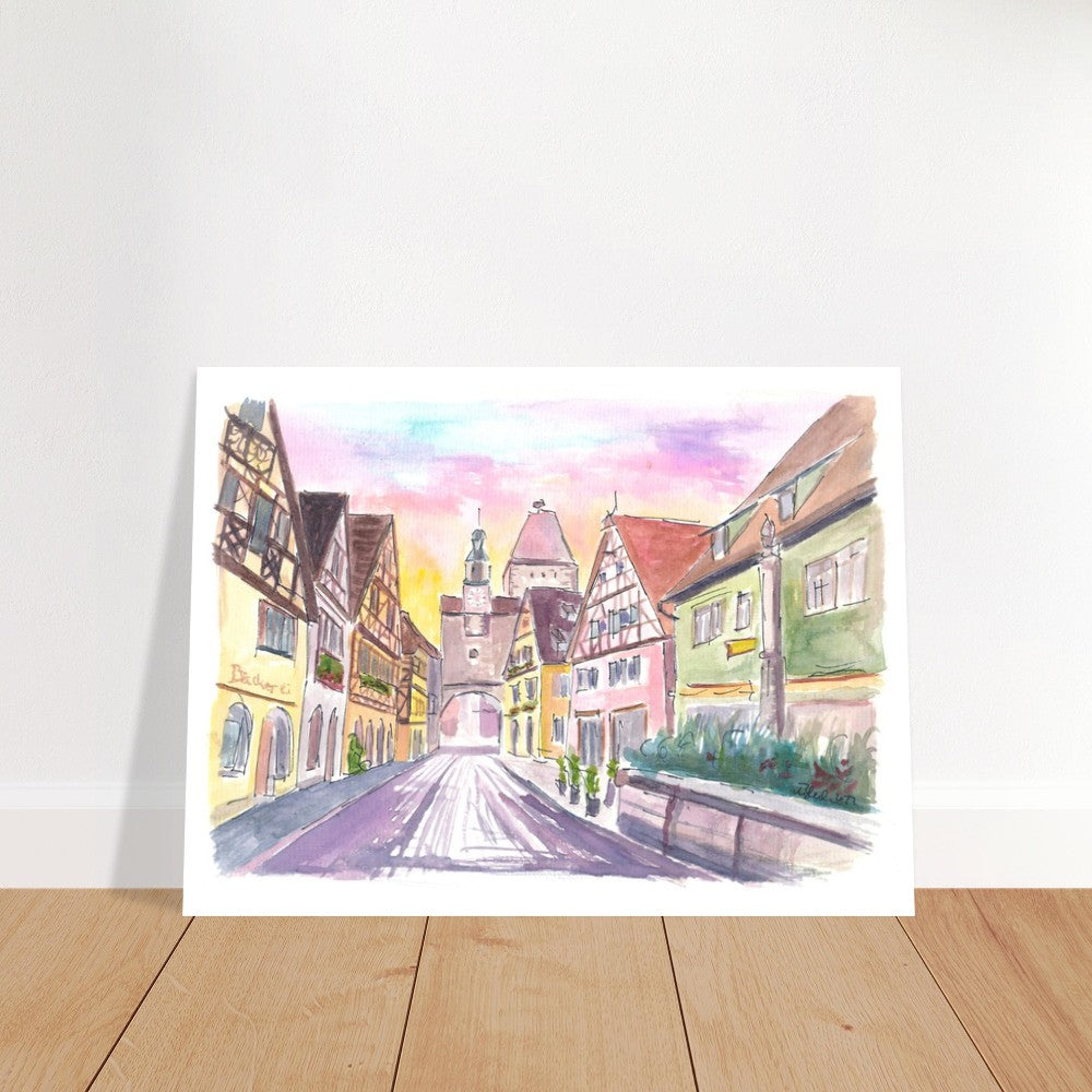 Rothenburg Tauber Medieval Feelings with Markusturm and Rödergasse - Limited Edition Fine Art Print -