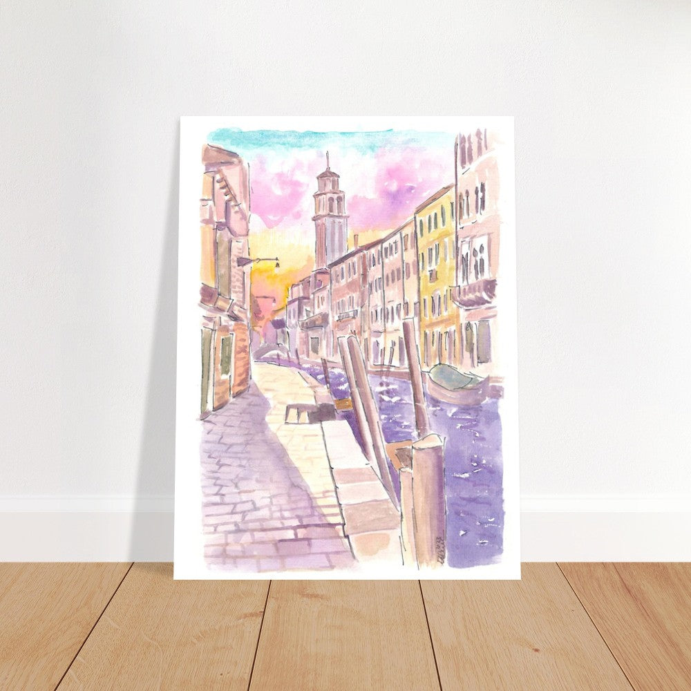 Santa Maria dei Carmini Fondamenta Rio S Barnaba - Limited Edition Fine Art Print - Original Painting available
