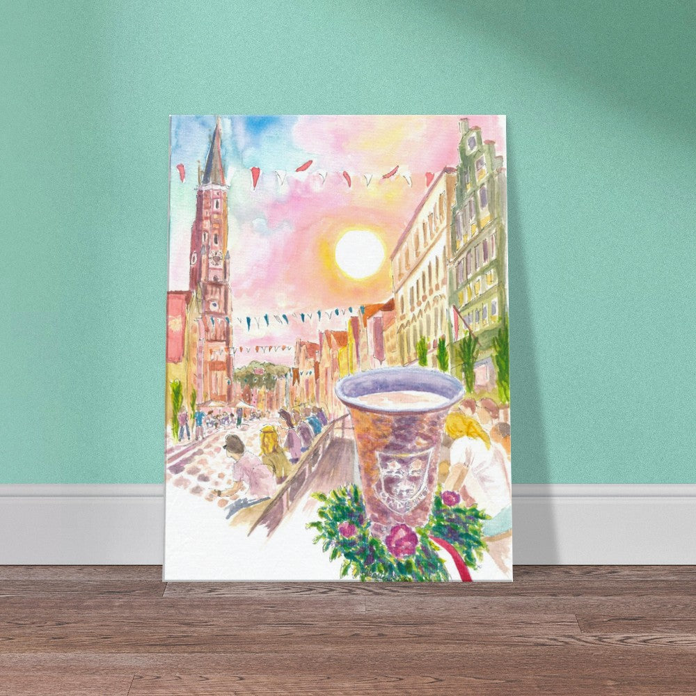 Landshut Old Town Grandstand Festival with Copper Mug and Buchskranzl - Limited Edition Fine Art Print