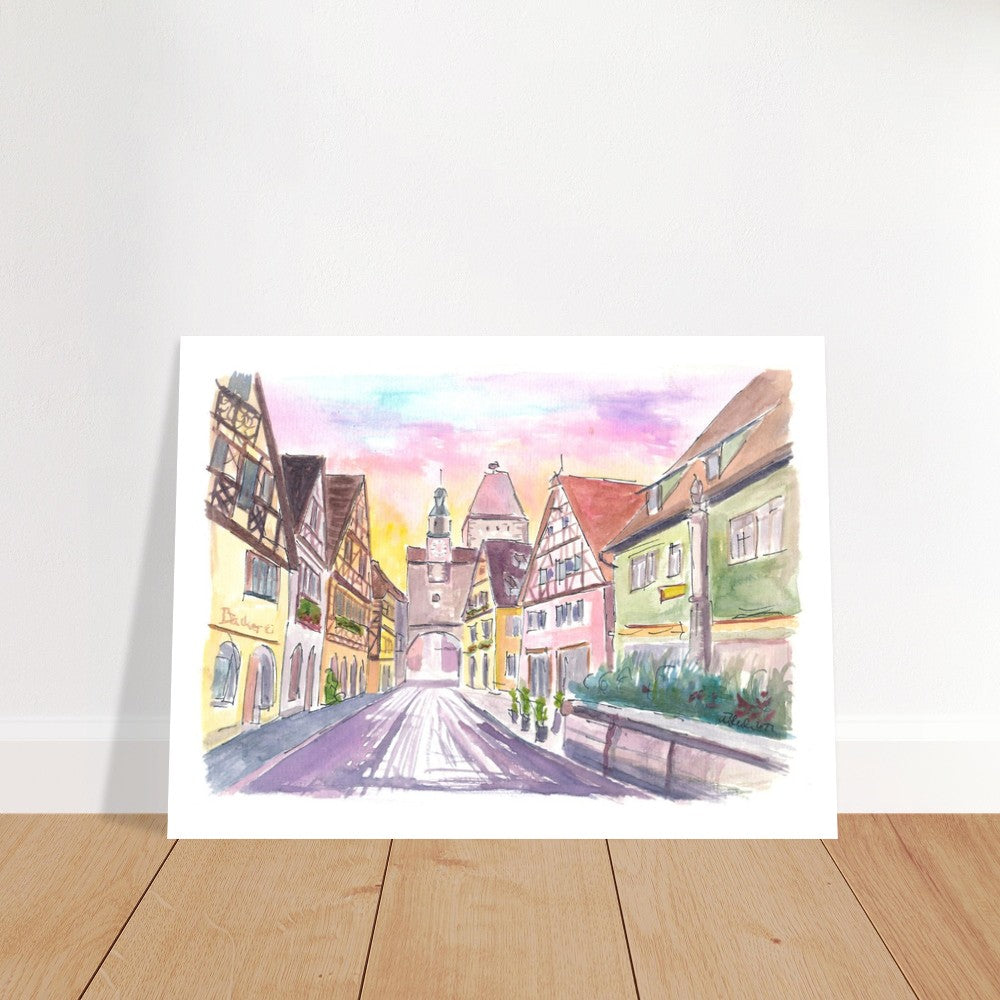 Rothenburg Tauber Medieval Feelings with Markusturm and Rödergasse - Limited Edition Fine Art Print -