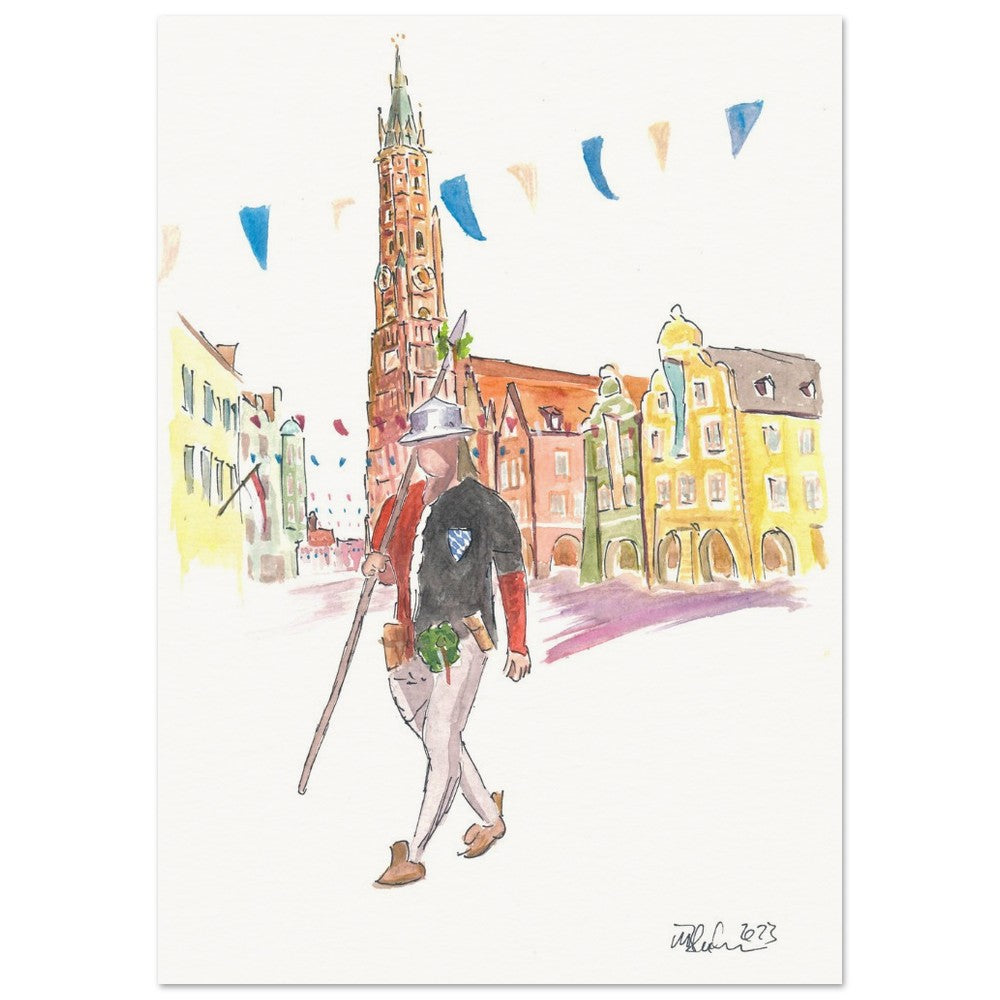 Duke guard on the way back from Landshut Old Town Wedding Procession - Limited Edition Fine Art Print -