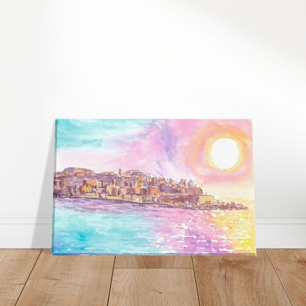 Pozzuoli Naples Campania View from Sea at Sunrise - Limited Edition Fine Art Print -
