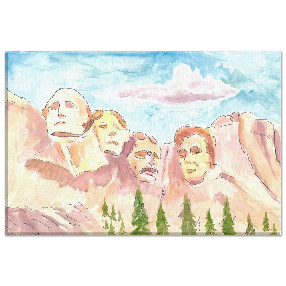 Mount Rushmore in South Dakota in Bright Sunlight - Limited Edition Fine Art Print - Original Painting available