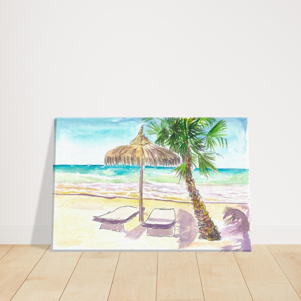 Mexican Riviera and Caribbean Dream Beach Scene for Two - Limited Edition Fine Art Print - Original Painting available