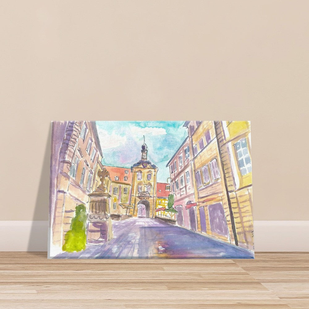 Beautiful Bamberg Old Town Hall on Bridge across Pegnitz - Limited Edition Fine Art Print - Original Painting available