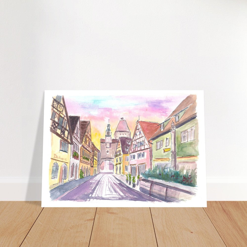 Rothenburg Tauber Medieval Feelings with Markusturm and Rödergasse - Limited Edition Fine Art Print -