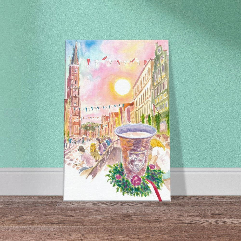 Landshut Old Town Grandstand Festival with Copper Mug and Buchskranzl - Limited Edition Fine Art Print