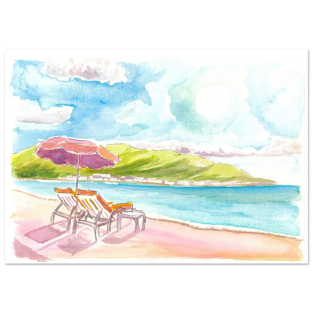 Dreaming Away to Orient Bay Beach Saint Martin Caribbean - Limited Edition Fine Art Print -