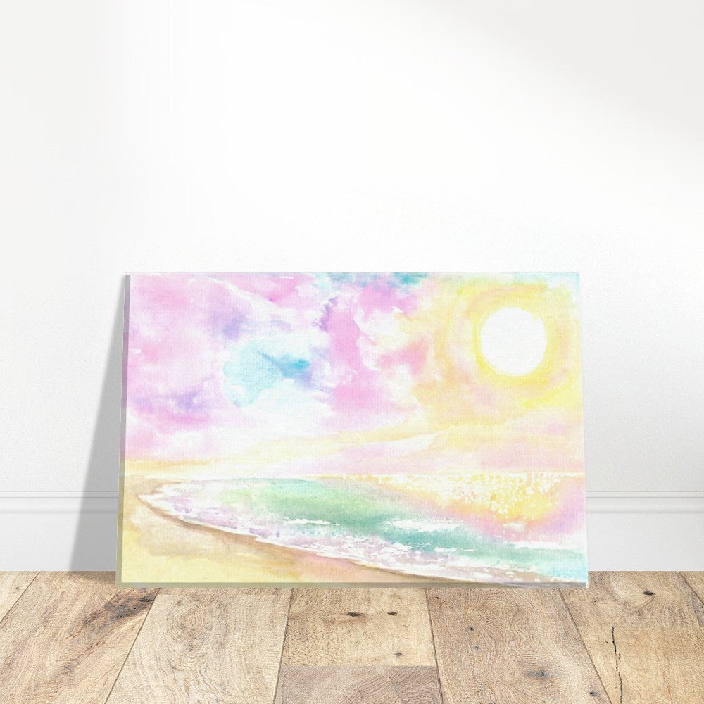 Calm Beach Morning at the Adriatic Sea in Italy - Limited Edition Fine Art Print - Original Painting available