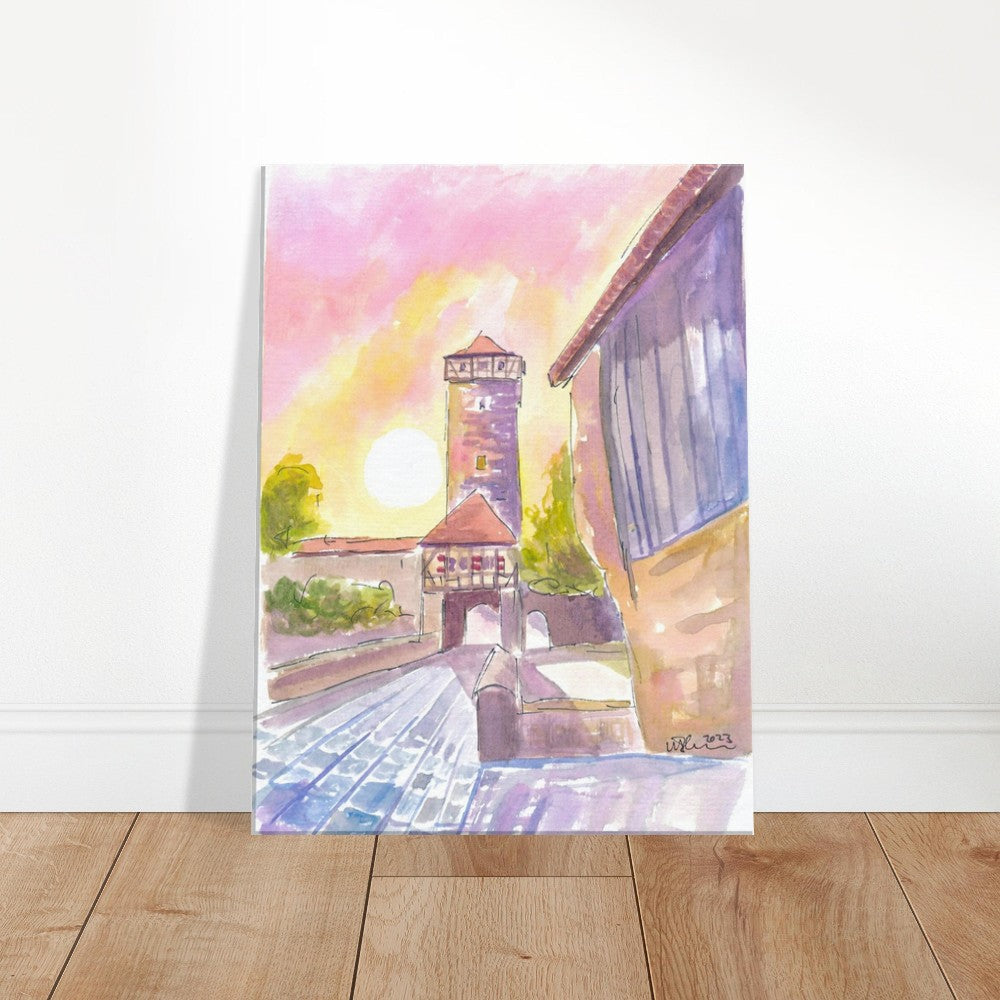 Röder Gate Rothenburg ob der Tauber at Sunset - Limited Edition Fine Art Print - Original Painting available