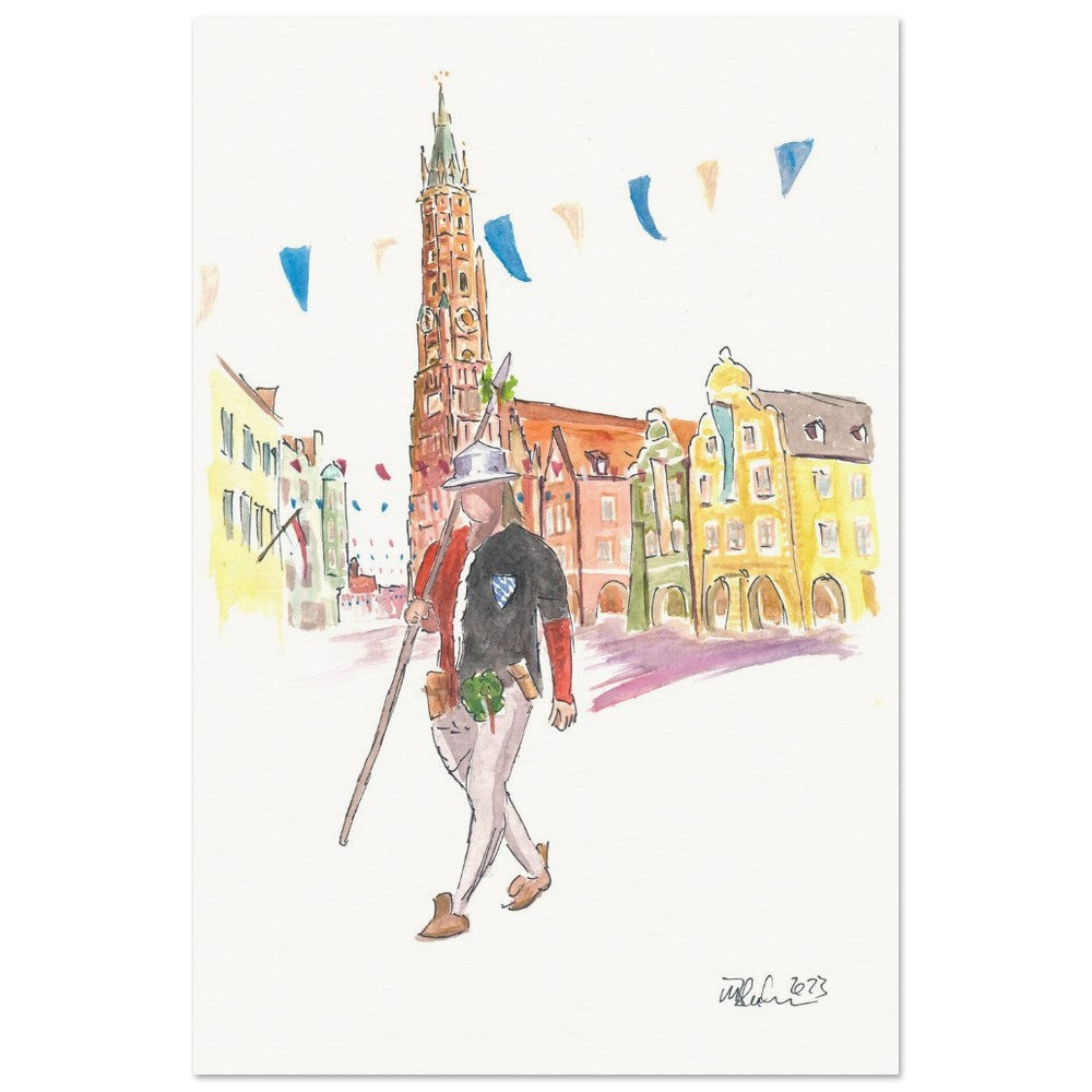 Duke guard on the way back from Landshut Old Town Wedding Procession - Limited Edition Fine Art Print -