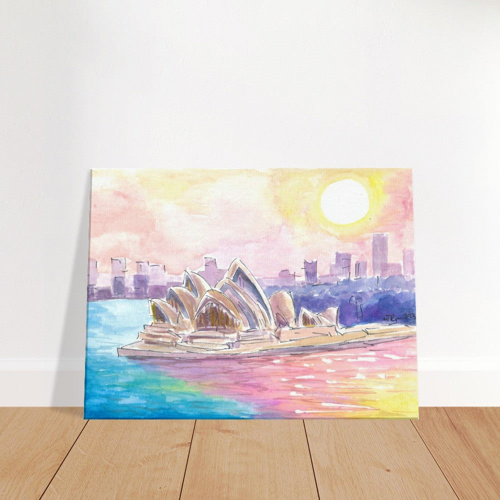 Sydney Australia Sunset with Opera and Downtown - Limited Edition Fine Art Print -