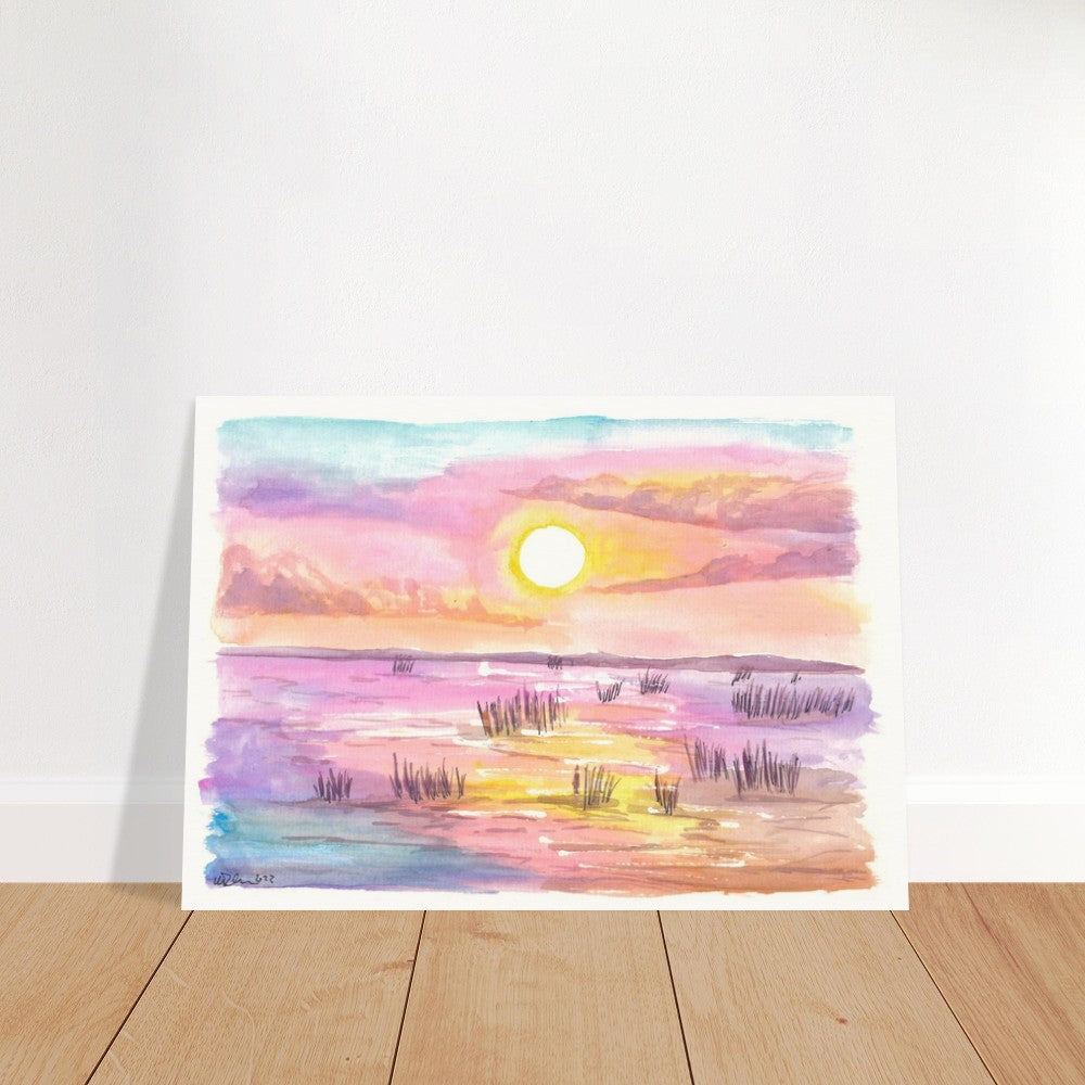 Sunset over the Everglades in Florida USA - Limited Edition Fine Art Print - Original Painting available