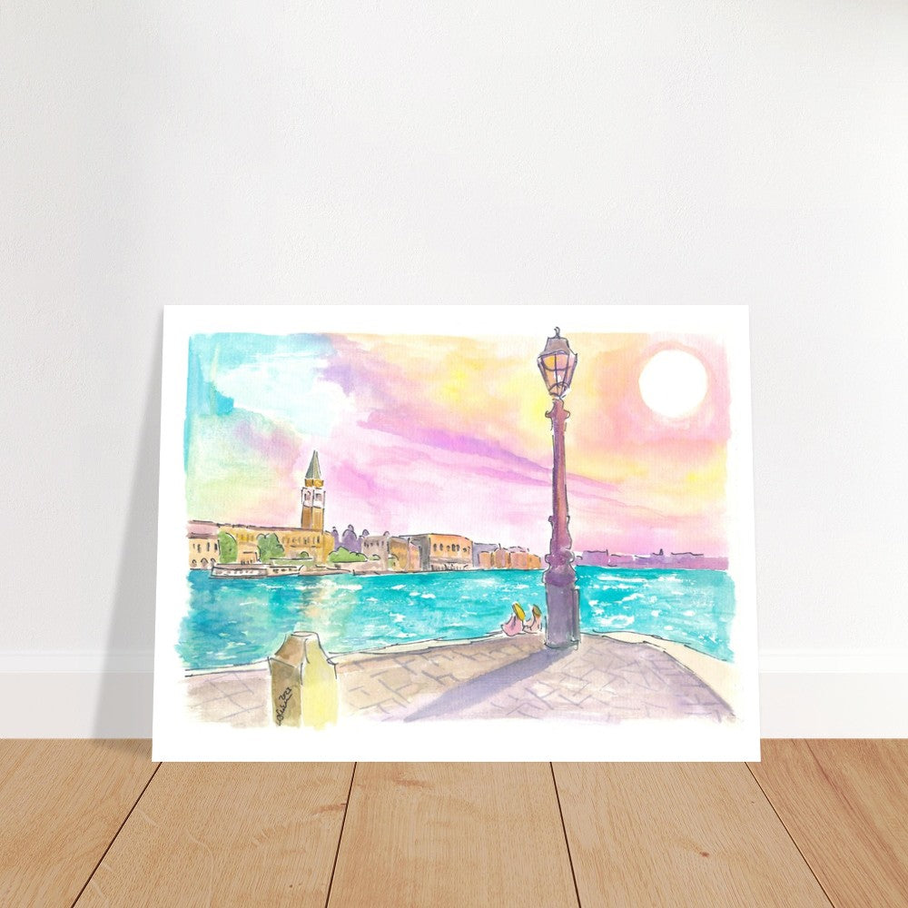 Venezia Punta della Dogana lonely Morning with St Marks View - Limited Edition Fine Art Print -