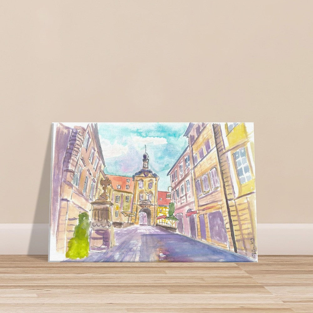 Beautiful Bamberg Old Town Hall on Bridge across Pegnitz - Limited Edition Fine Art Print - Original Painting available