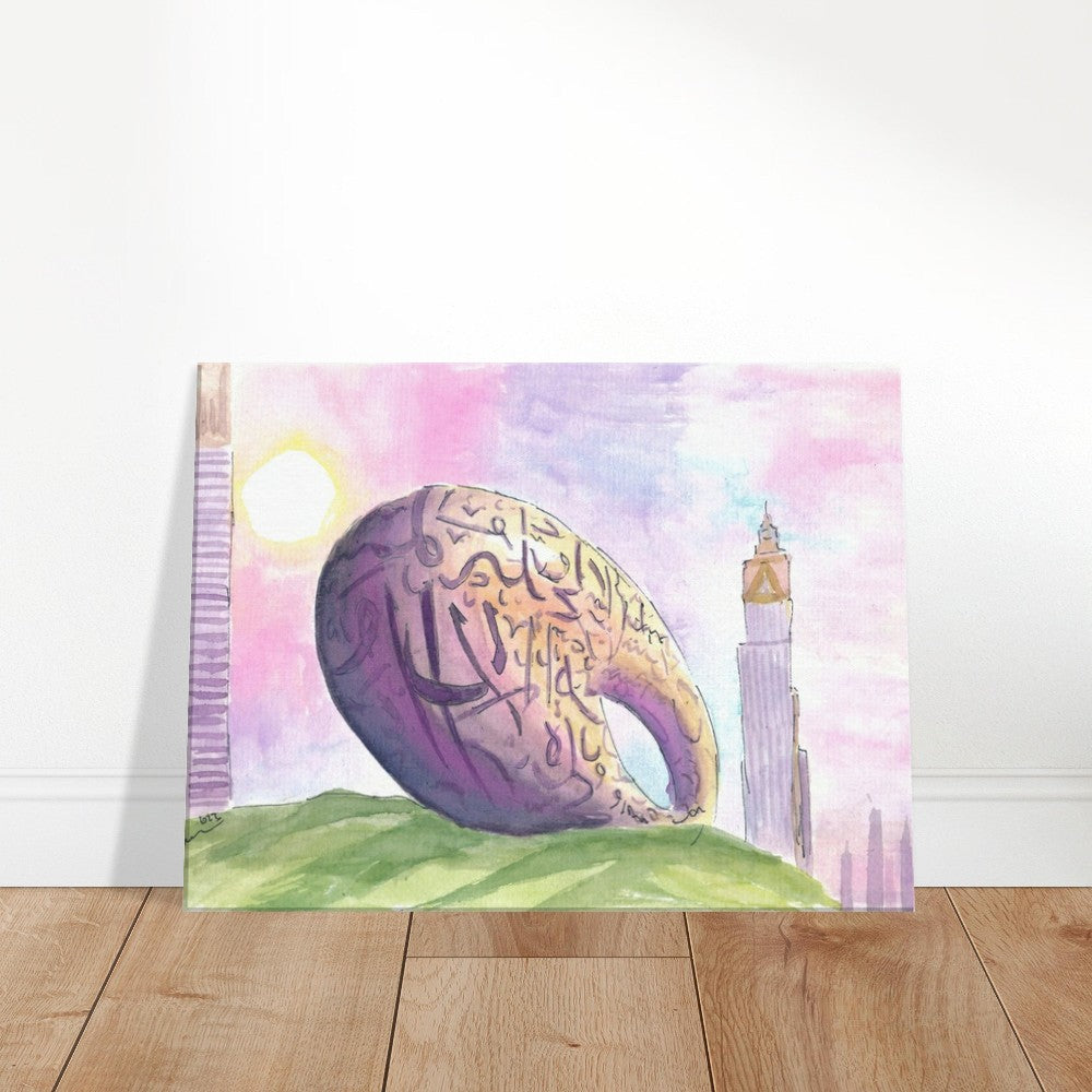 Spectacular Dubai Museum of the Future in Downtown Sunset - Limited Edition Fine Art Print - Original Painting available