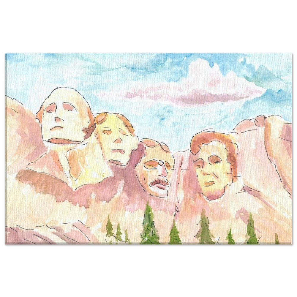 Mount Rushmore in South Dakota in Bright Sunlight - Limited Edition Fine Art Print - Original Painting available