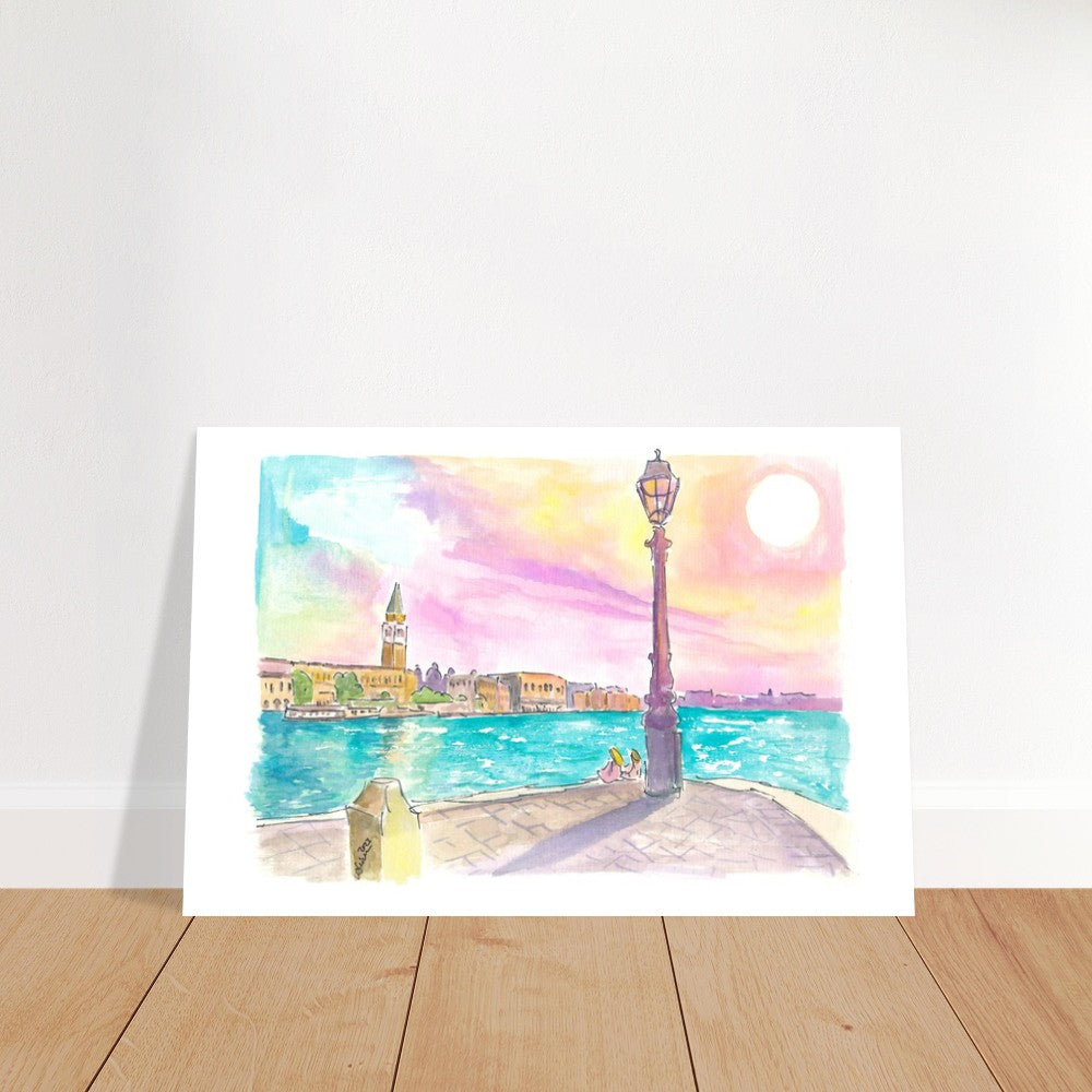 Venezia Punta della Dogana lonely Morning with St Marks View - Limited Edition Fine Art Print -