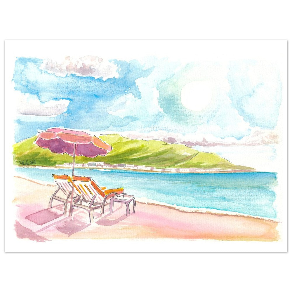 Dreaming Away to Orient Bay Beach Saint Martin Caribbean - Limited Edition Fine Art Print -