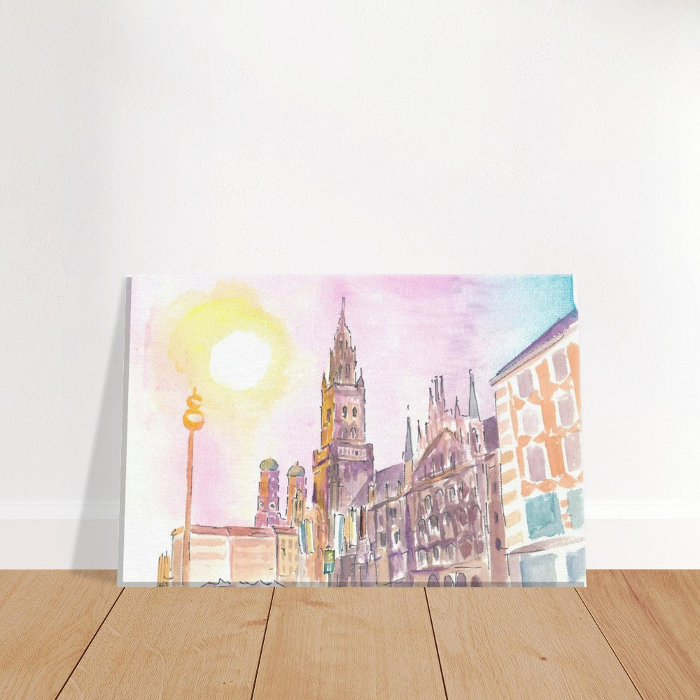 Munich City Hall and Marienplatz at Late Afternoon Dusk - Limited Edition Fine Art Print