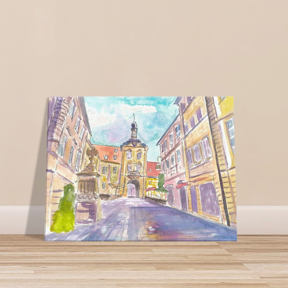 Beautiful Bamberg Old Town Hall on Bridge across Pegnitz - Limited Edition Fine Art Print - Original Painting available