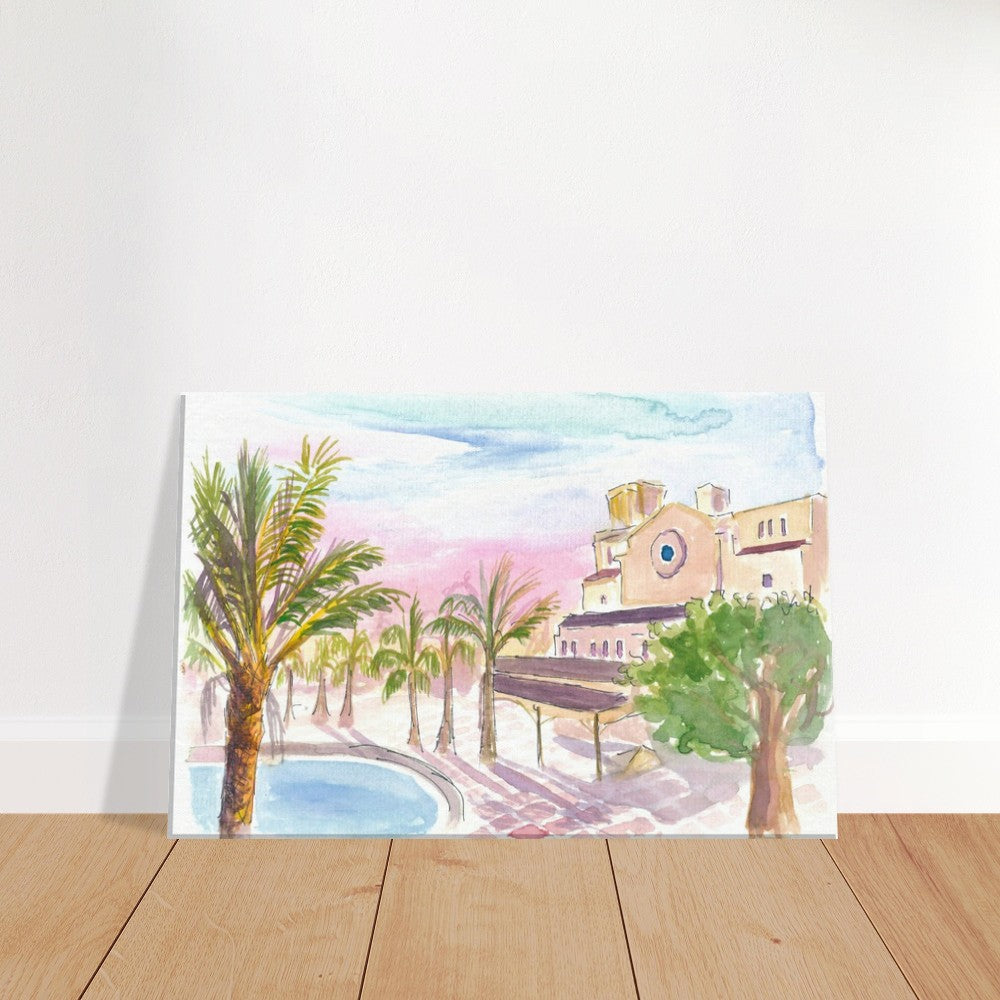 Palms at Rosemary Square in West Palm Beach Florida - Limited Edition Fine Art Print - Original Painting available