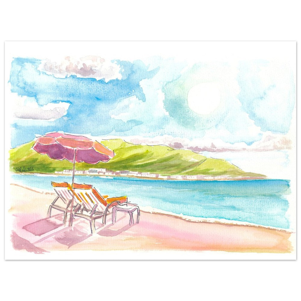 Dreaming Away to Orient Bay Beach Saint Martin Caribbean - Limited Edition Fine Art Print -