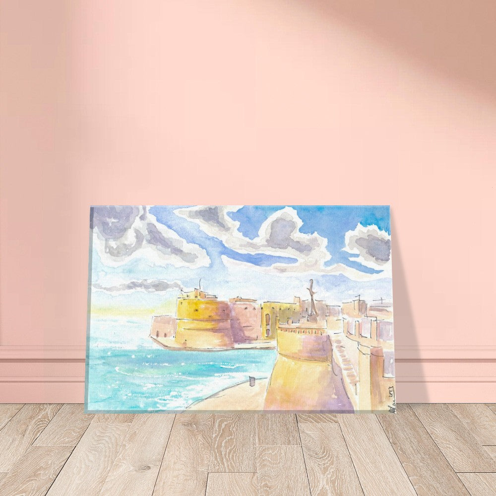 Seaview of Taranto Italy with Castello Aragonese - Limited Edition Fine Art Print - Original Painting available