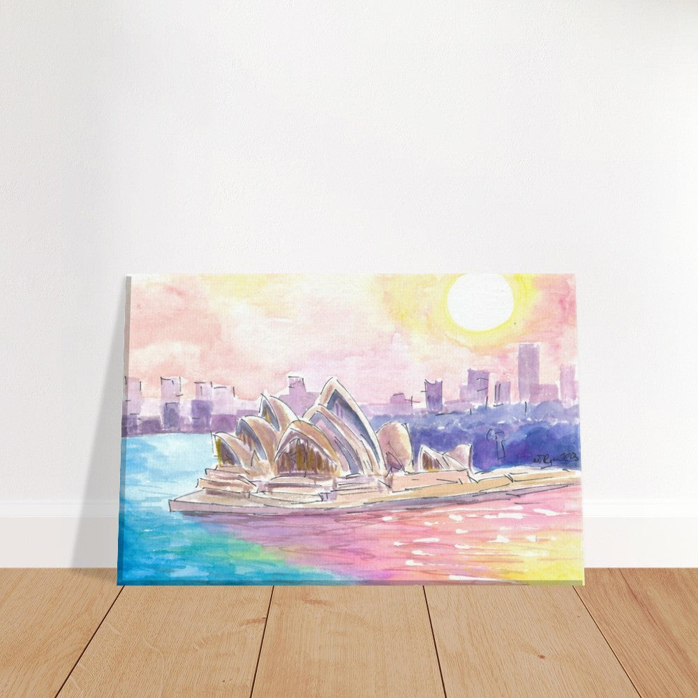 Sydney Australia Sunset with Opera and Downtown - Limited Edition Fine Art Print -