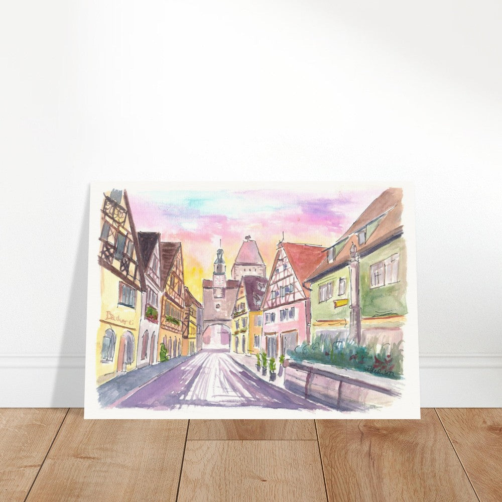 Rothenburg Tauber Medieval Feelings with Markusturm and Rödergasse - Limited Edition Fine Art Print -