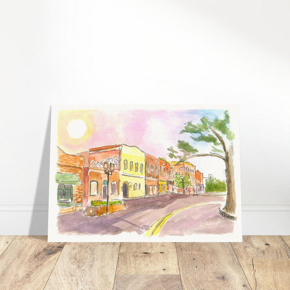 Fernandina Historic District on Lovely Amelia Island Florida - Limited Edition Fine Art Print - Original Painting available