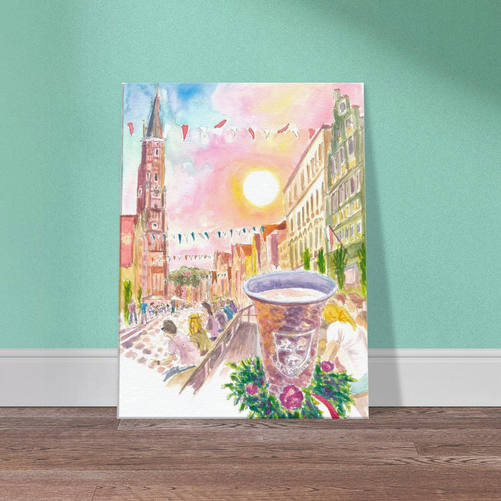 Landshut Old Town Grandstand Festival with Copper Mug and Buchskranzl - Limited Edition Fine Art Print