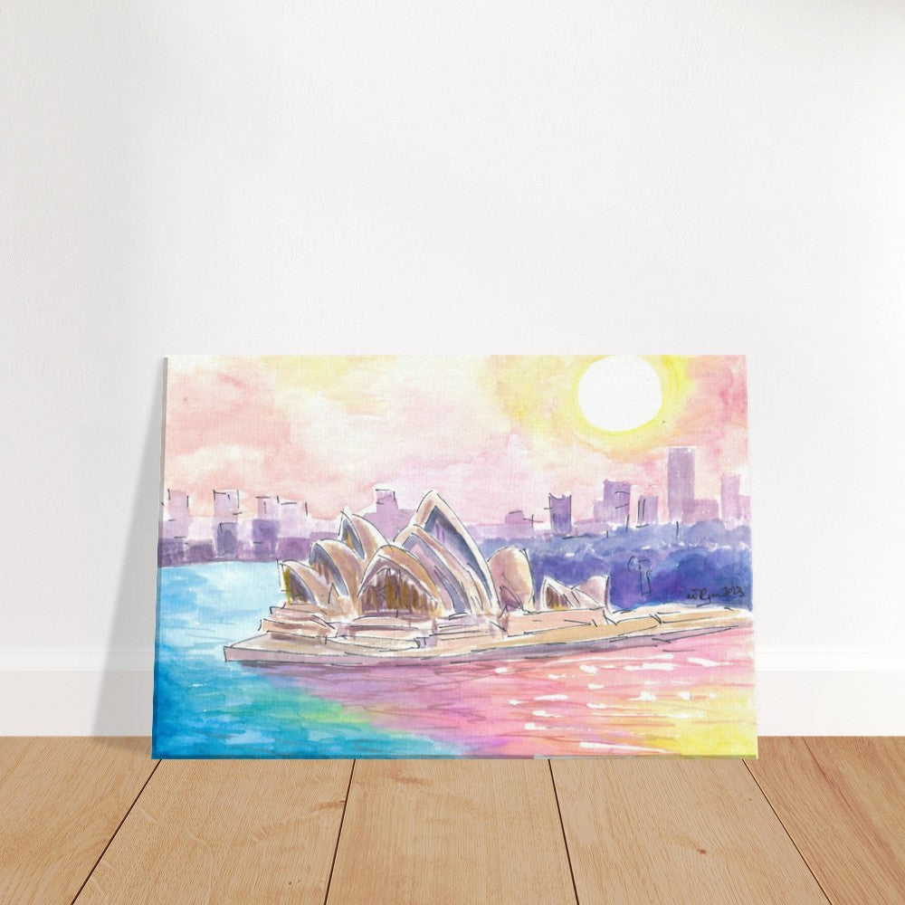 Sydney Australia Sunset with Opera and Downtown - Limited Edition Fine Art Print -