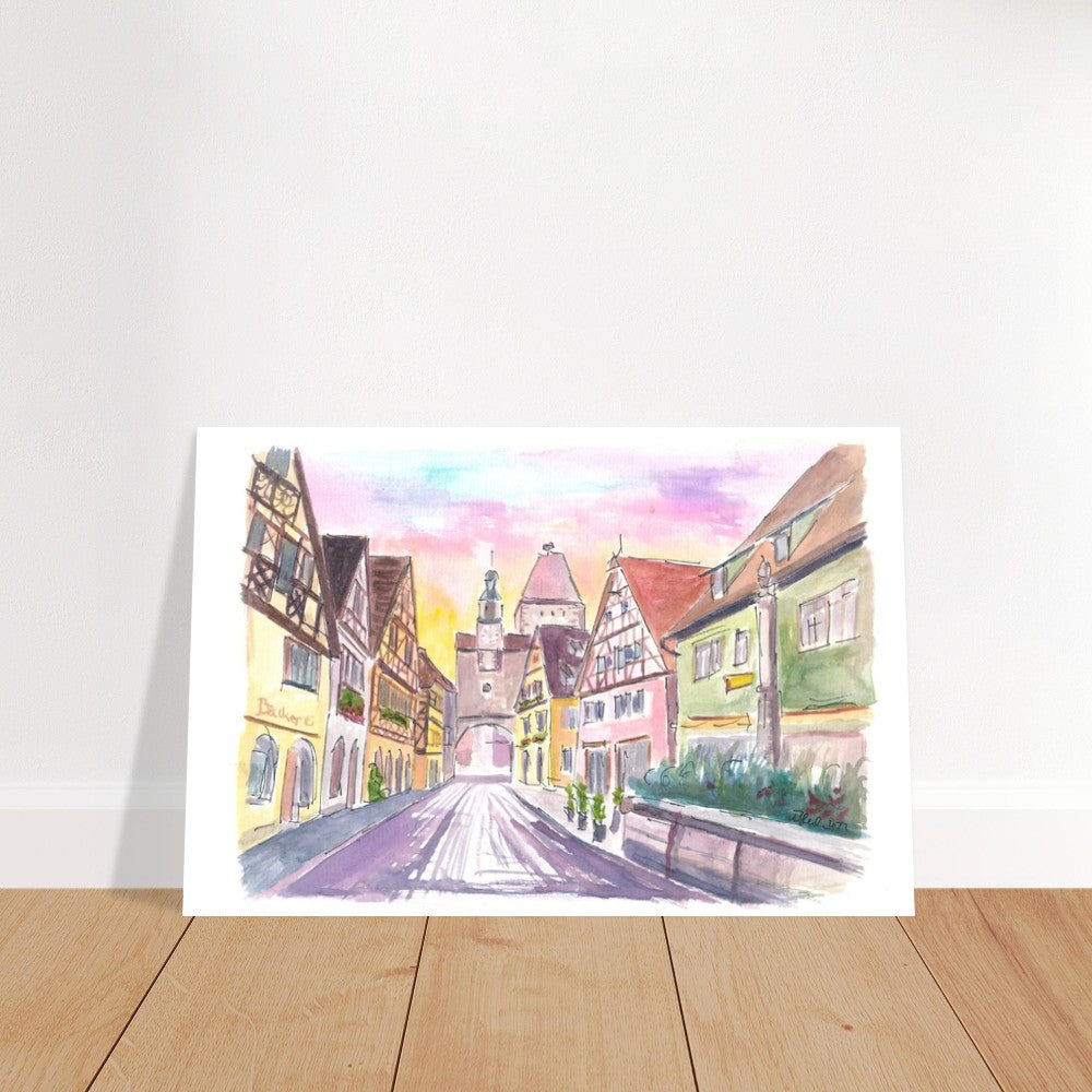 Rothenburg Tauber Medieval Feelings with Markusturm and Rödergasse - Limited Edition Fine Art Print -