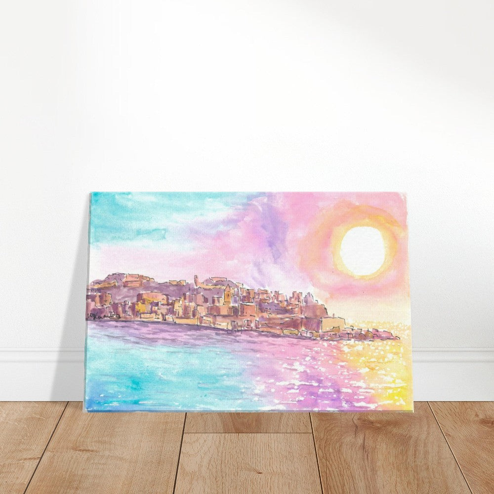 Pozzuoli Naples Campania View from Sea at Sunrise - Limited Edition Fine Art Print -
