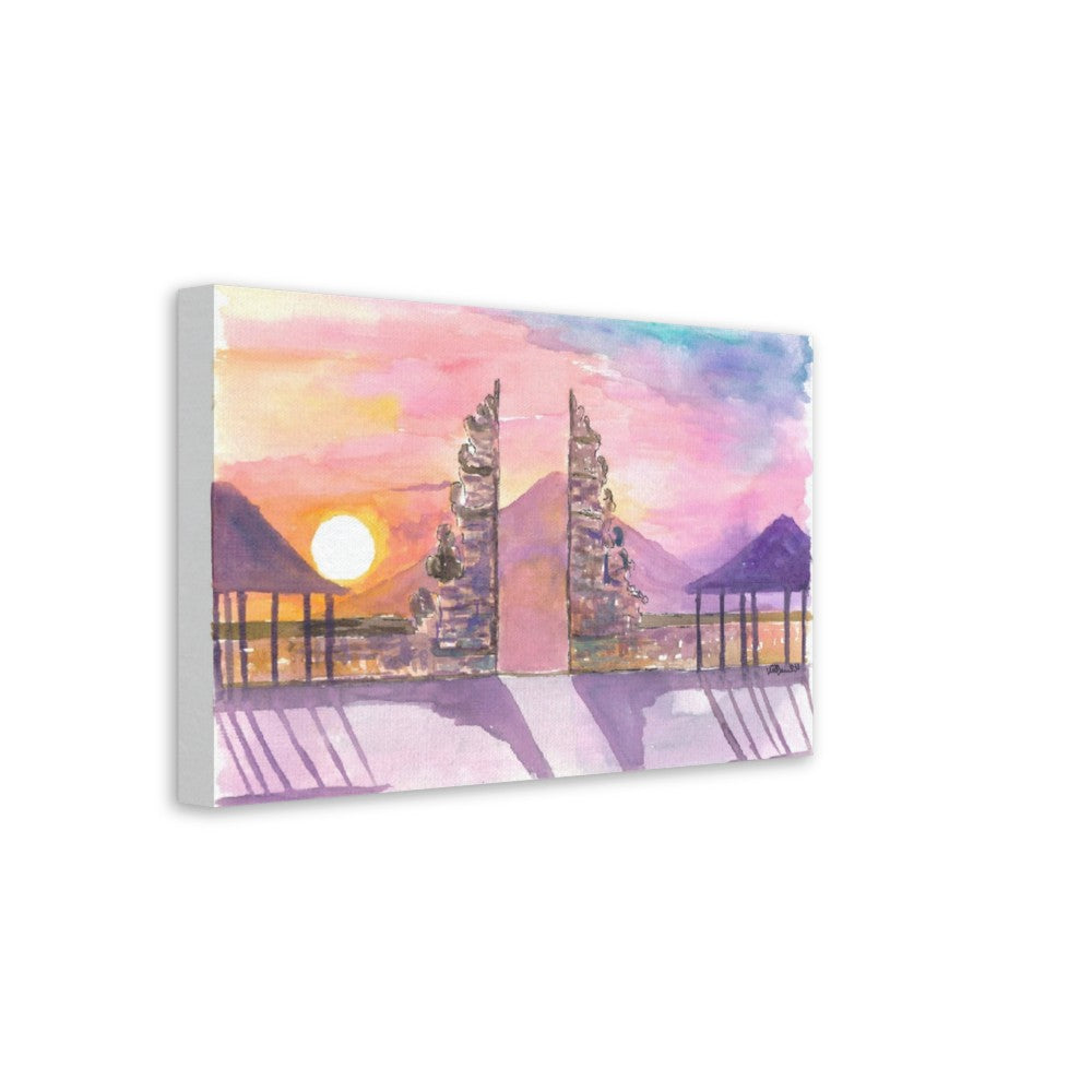 Incredible Bali Gate of Heaven Lempuyang Temple at Sunset - Limited Edition Fine Art Print - Original Painting available