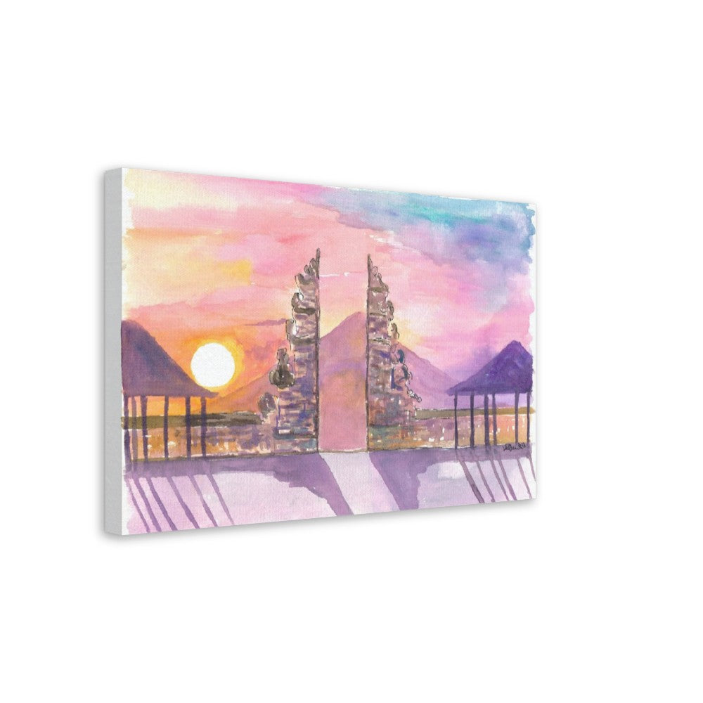 Incredible Bali Gate of Heaven Lempuyang Temple at Sunset - Limited Edition Fine Art Print - Original Painting available