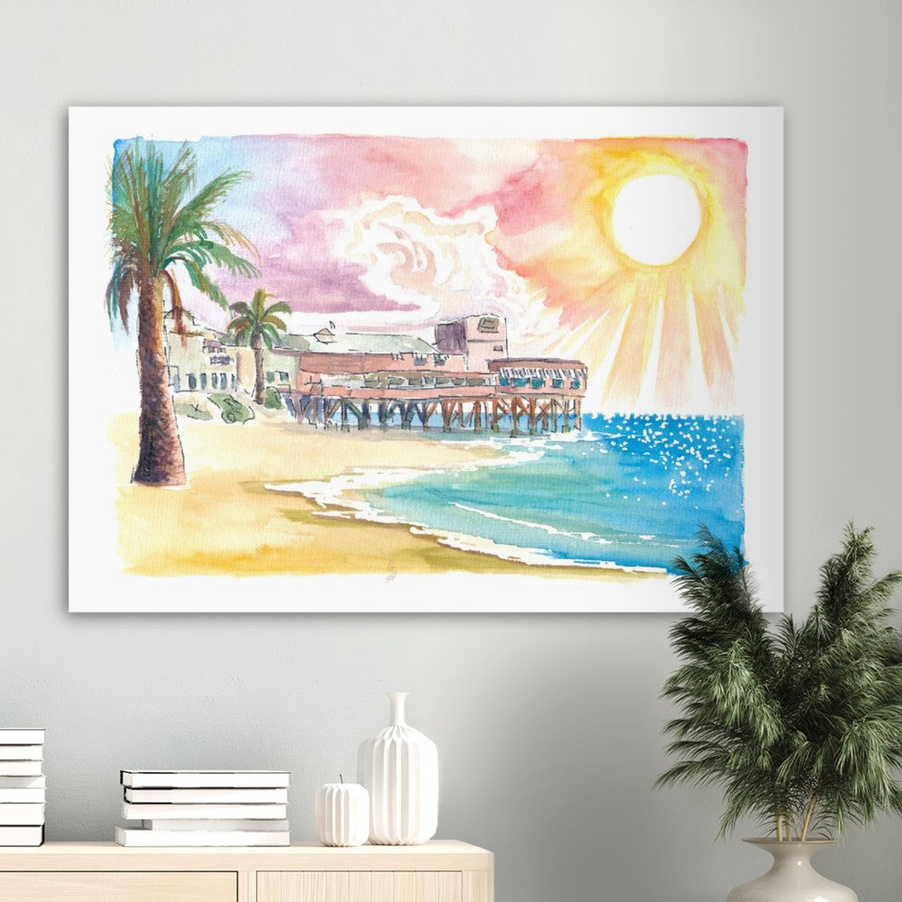 Monterey Fishermans Wharf California Port Scene in California - Limited Edition Fine Art Print - Original Painting available