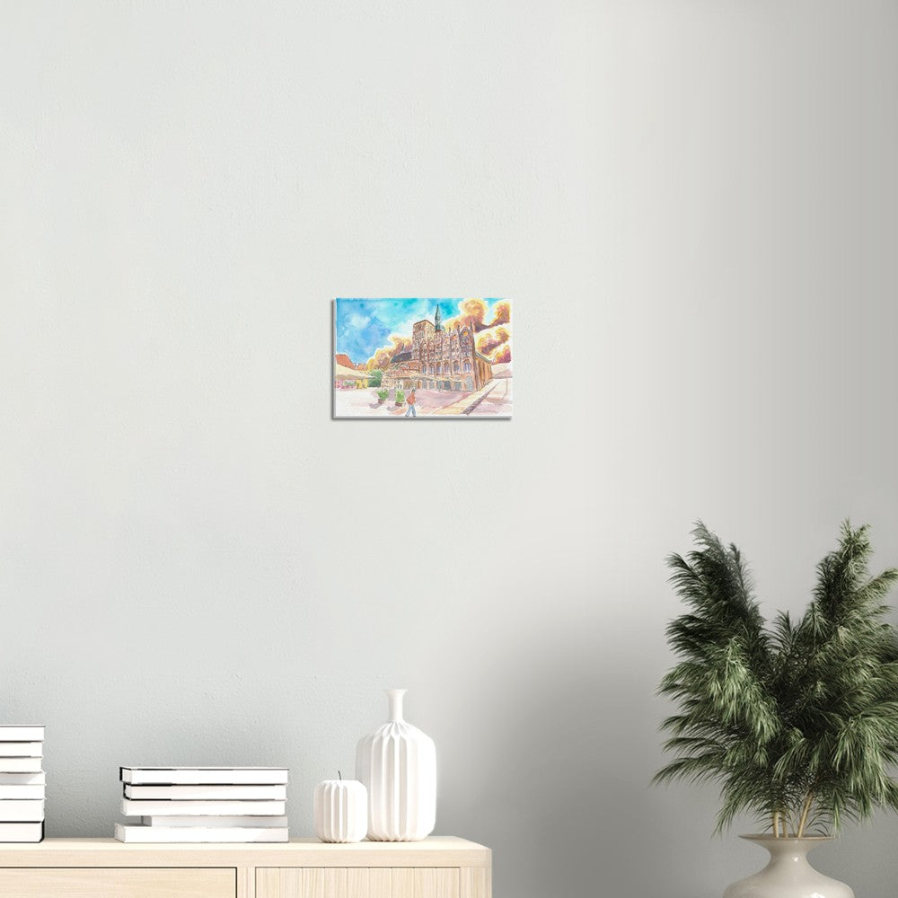 The Gothic City Hall in Stralsund Germany - Limited Edition Fine Art Print - Original Painting available