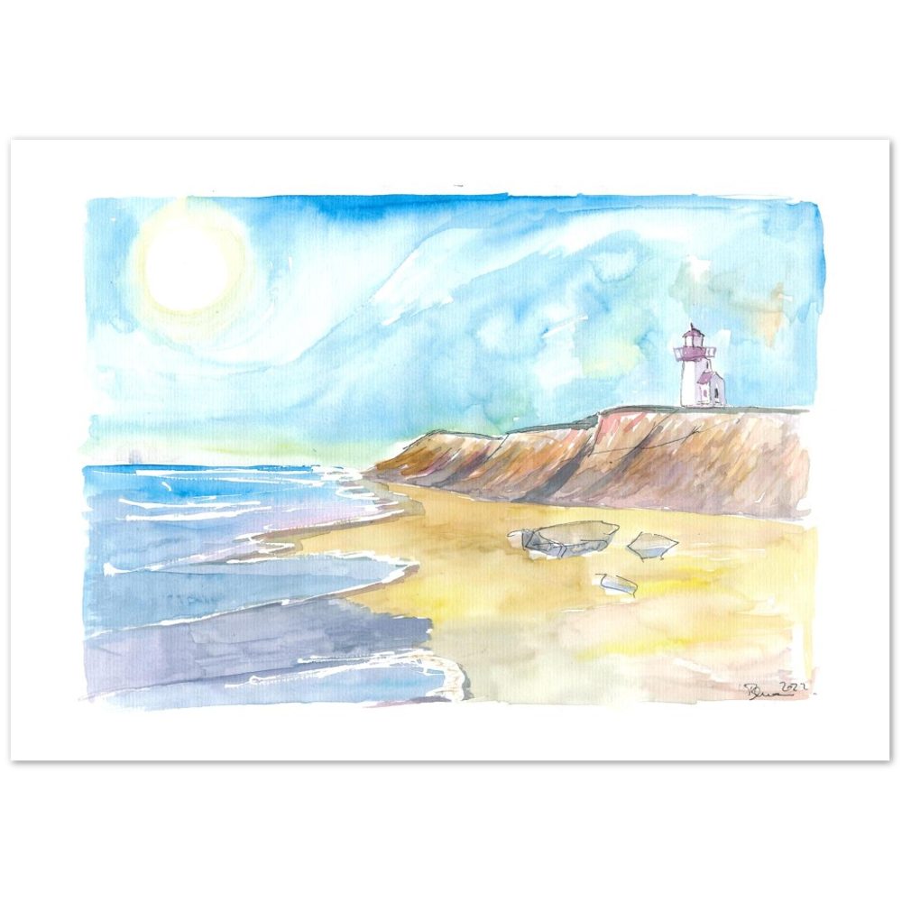 Waves and Wind on Beach of Martha’s Vineyard Massachusetts