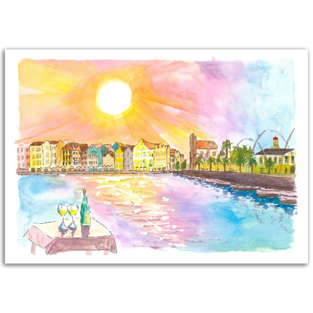 Unforgettable Willemstad Curacao Caribbean Sunset Dinner with Queen Emma Bridge and Punda