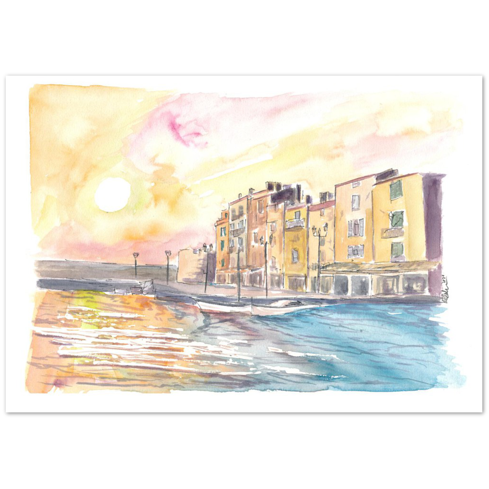 Saint Tropez Waterfront at the Port in French Riviera