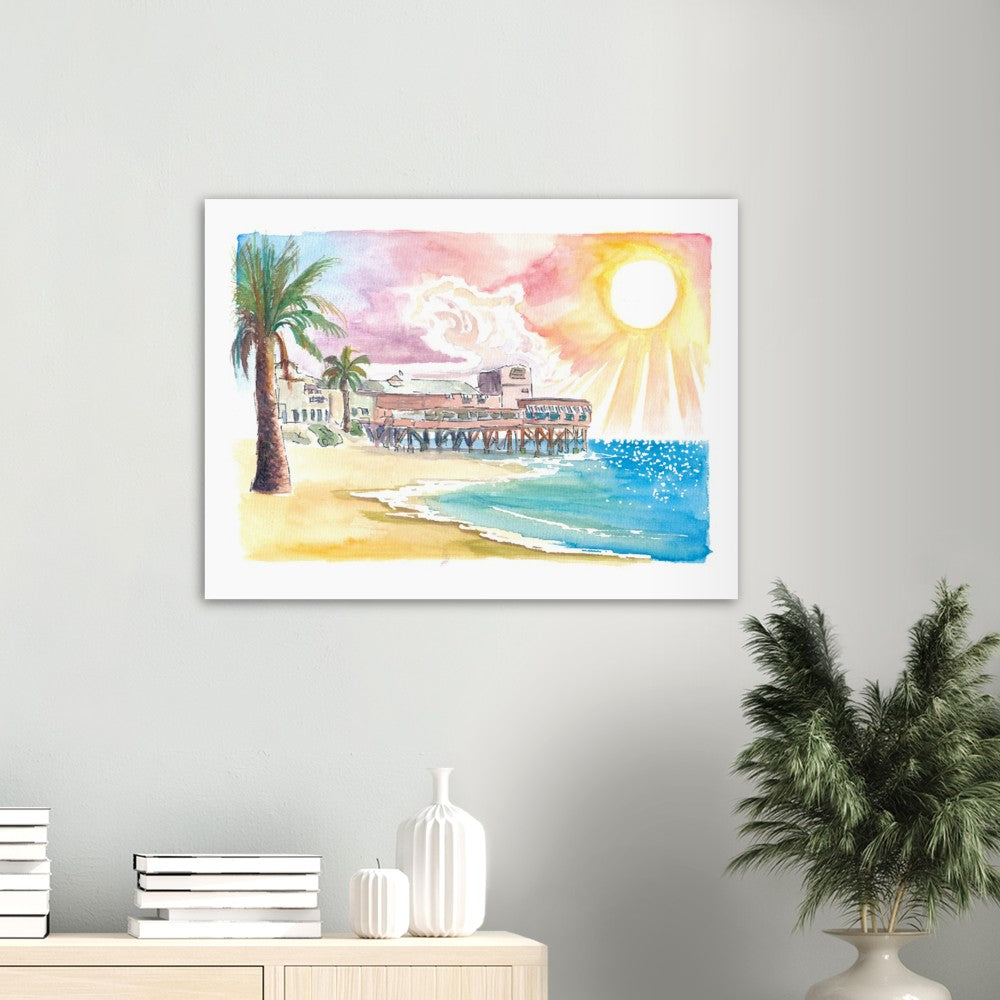Monterey Fishermans Wharf California Port Scene in California - Limited Edition Fine Art Print - Original Painting available