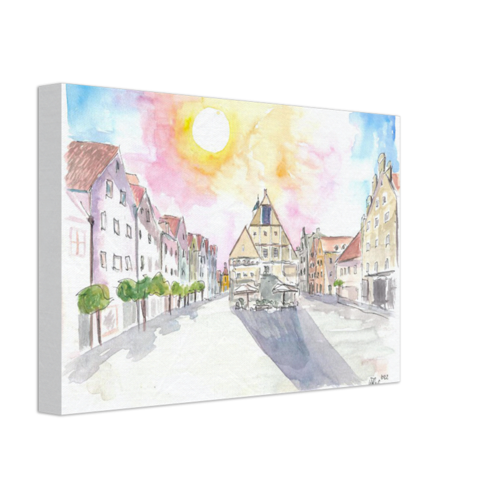 Weiden Old Town Square with City Hall in Upper Palatinate