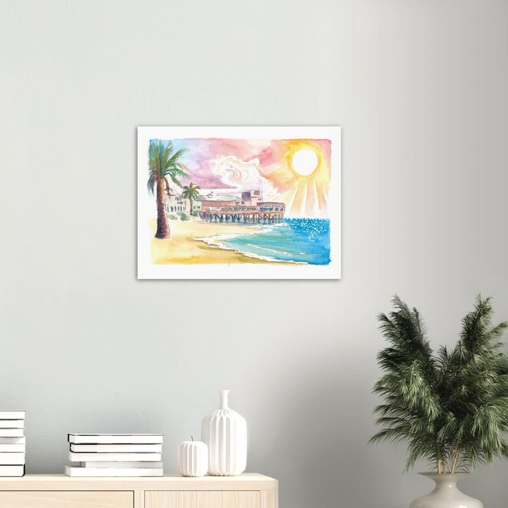 Monterey Fishermans Wharf California Port Scene in California - Limited Edition Fine Art Print - Original Painting available