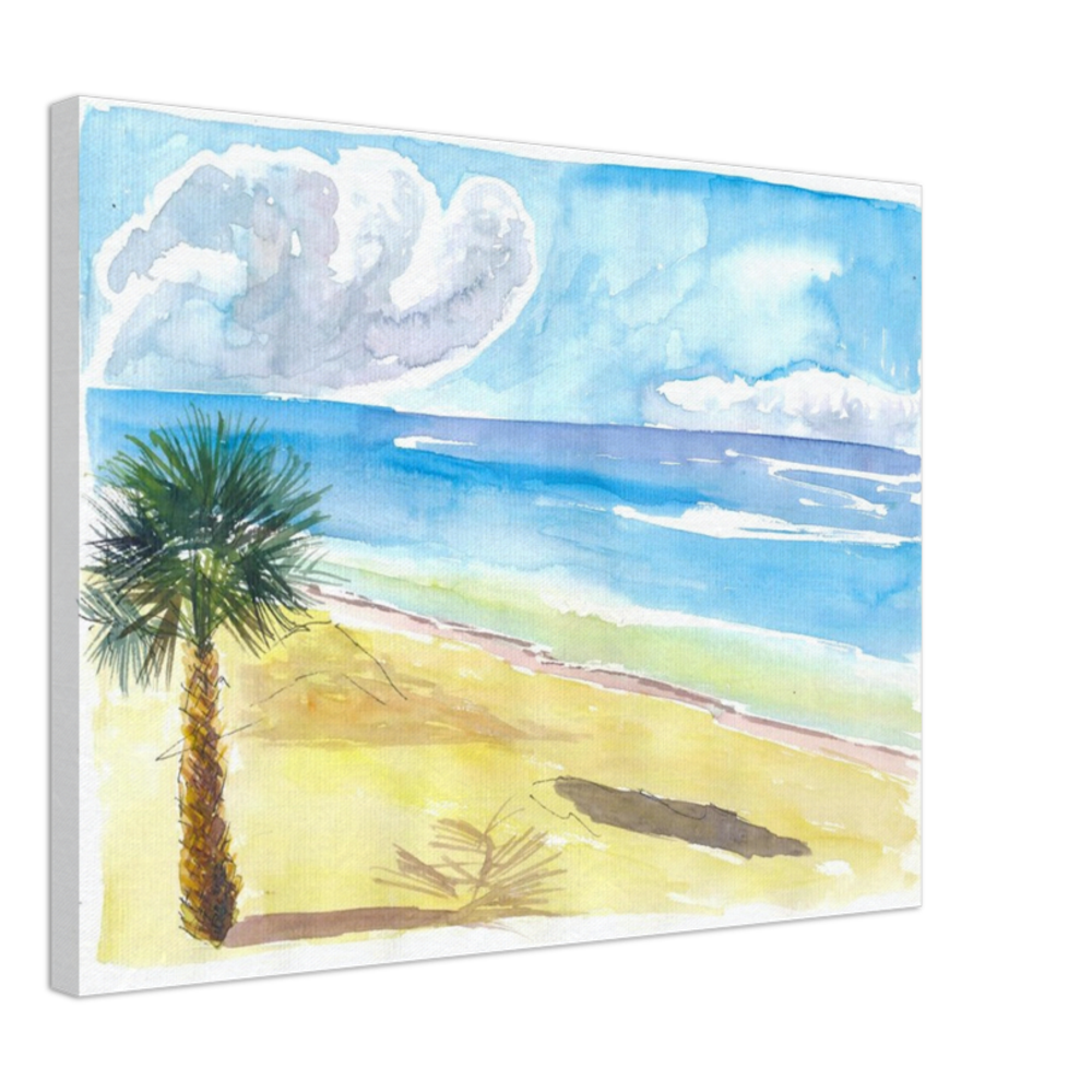 Eleuthera Bahamas Dream Beach Scene with Clouds