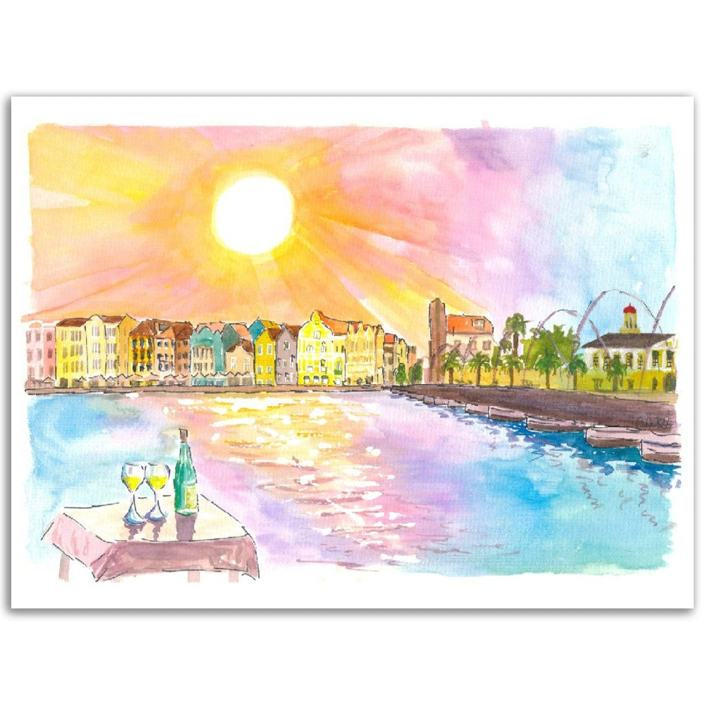 Unforgettable Willemstad Curacao Caribbean Sunset Dinner with Queen Emma Bridge and Punda