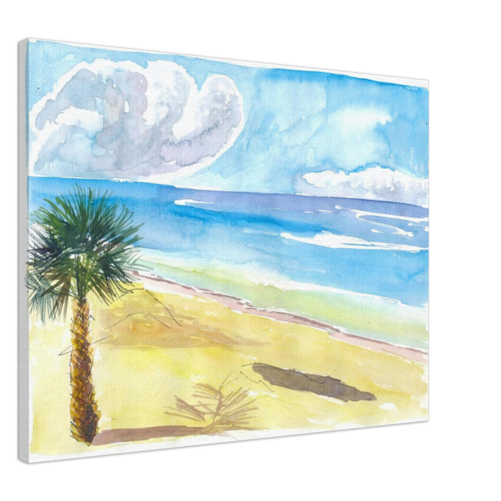 Eleuthera Bahamas Dream Beach Scene with Clouds