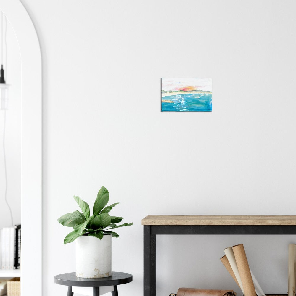 Caribbean Tropical Sunset Scene with Turquoise Waters - Limited Edition Fine Art Print